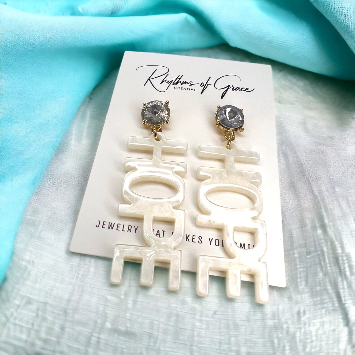 Hope Dangle Earrings - Embrace Elegance and Inspiration! ✨ - Rhythms of Grace Creative