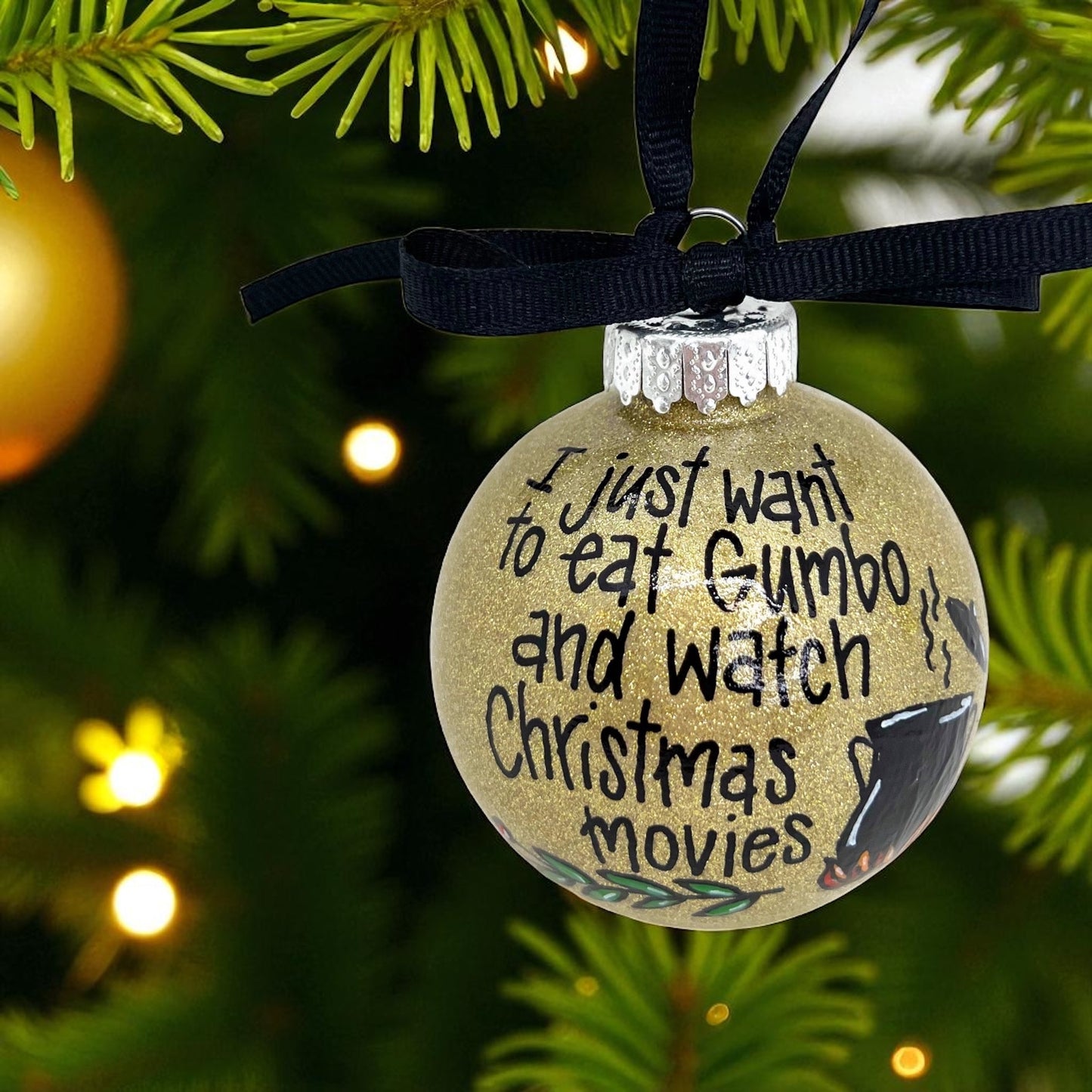 Spice Up Your Holidays! Cajun Gumbo & Hallmark Movies Christmas Ornament