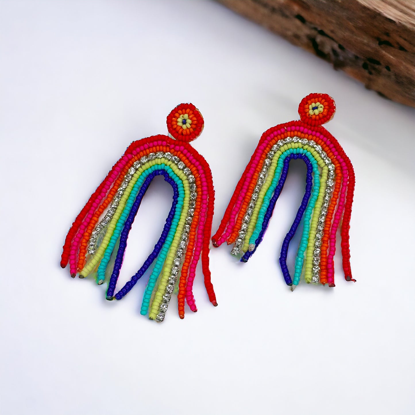 Beaded Rainbow Earrings - Celebrate Love & Joy! 🌈