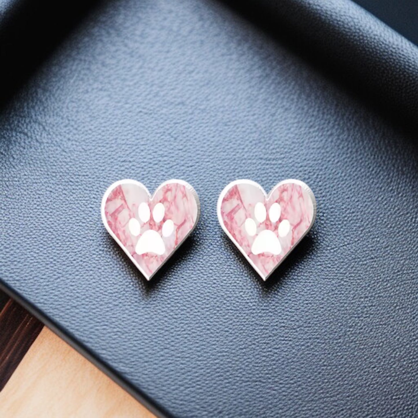 Paw-Heart Stud Earrings: A Purrfect Blend of Love and Whimsy!