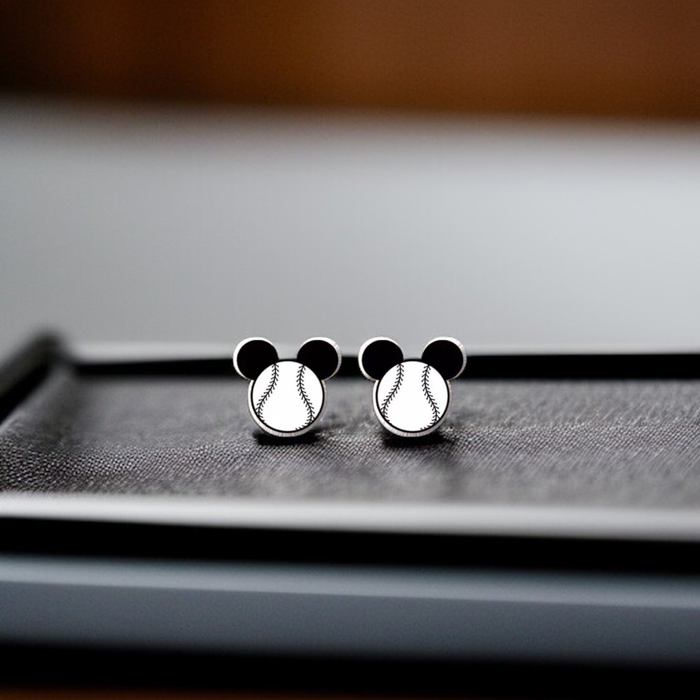 Mouse Ears Sports Stud Earrings: Jewelry for Athletes and Theme Park Lovers!