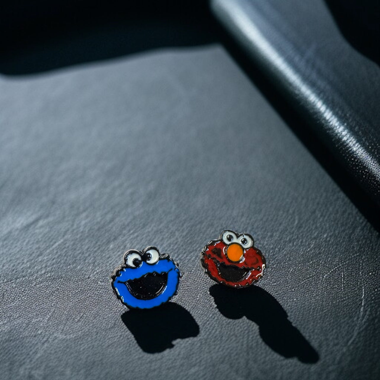 Monster Mash-Up: Colorful Elmo & Cookie Monster Stud Earrings!