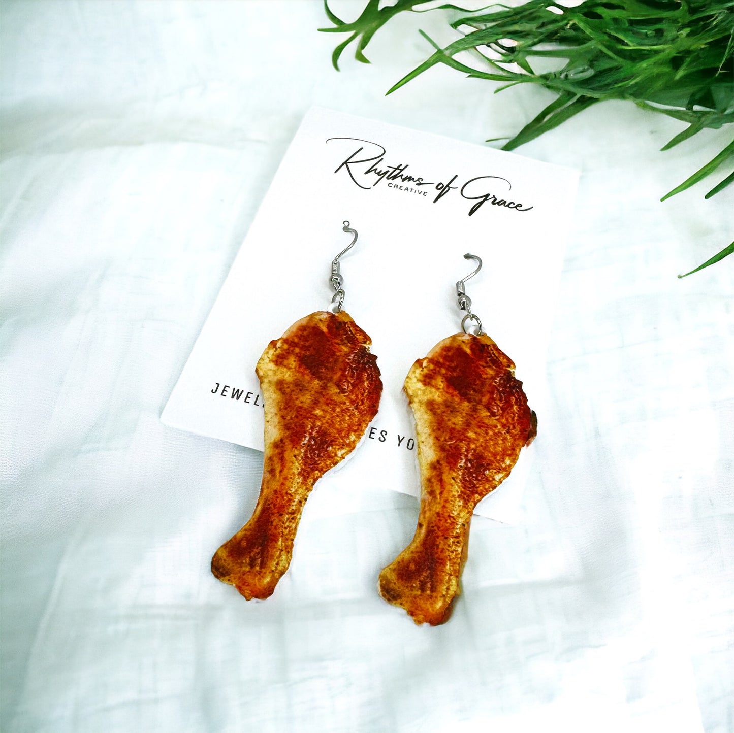Flamin' Hot Chicken Wings Earrings: Wear Your Flavor! 🍗🔥