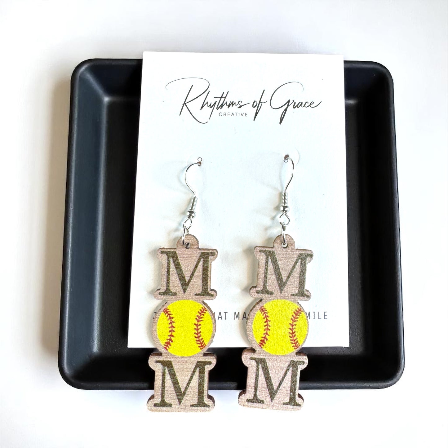 Score Style Points: Fun Sports Mom Dangle Earrings!