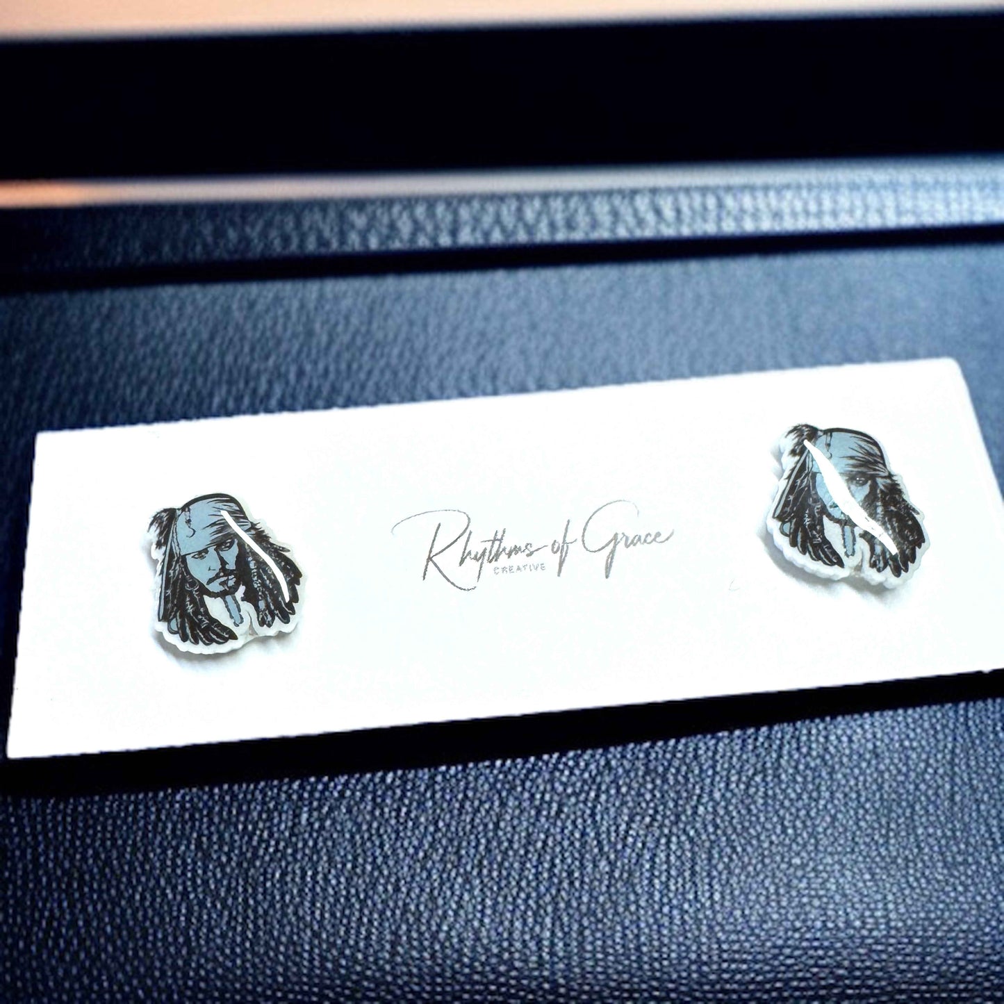 Set Sail in Style: Captain Jack Pirate Stud Earrings – Your Mega Pint Adventure Awaits!