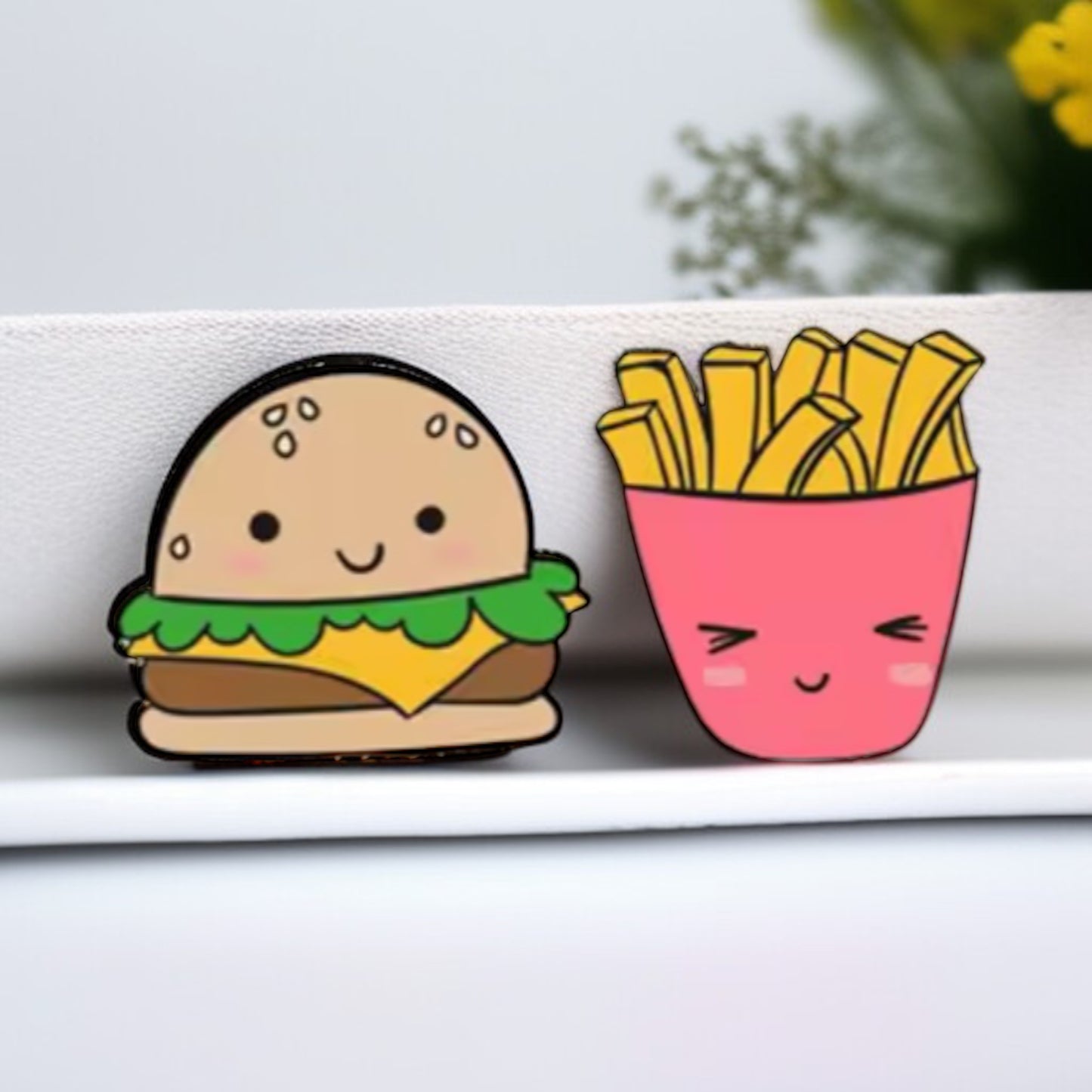Tasteful Delight: Burger & Fries Stud Earrings 🍔🍟
