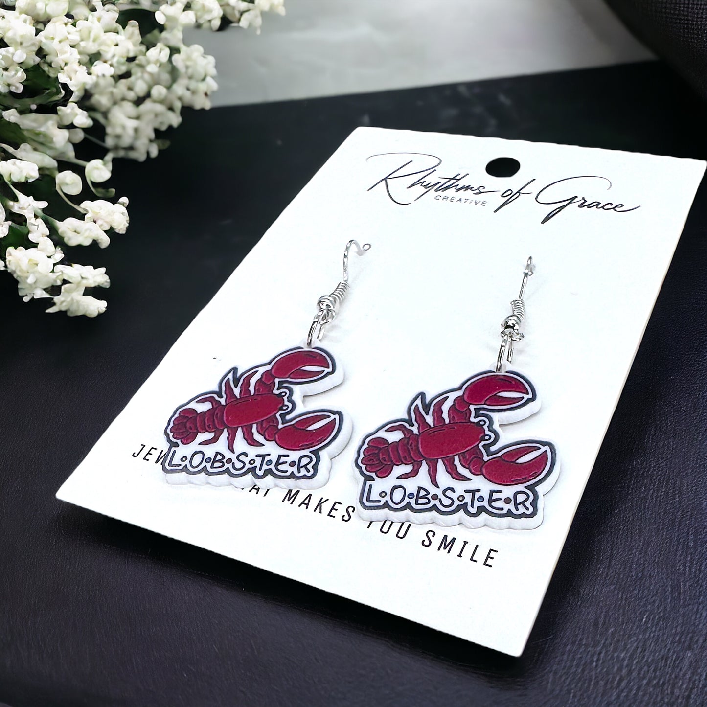 Lobster Dangle Earrings: Your Friendly Reminder of Love! FRIENDS