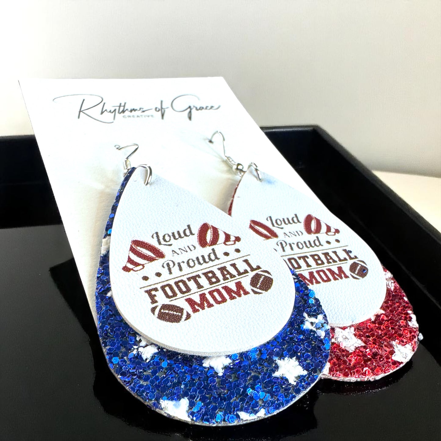 Loud and Proud Football Mom Earrings – Show Your Team Spirit! 🏈