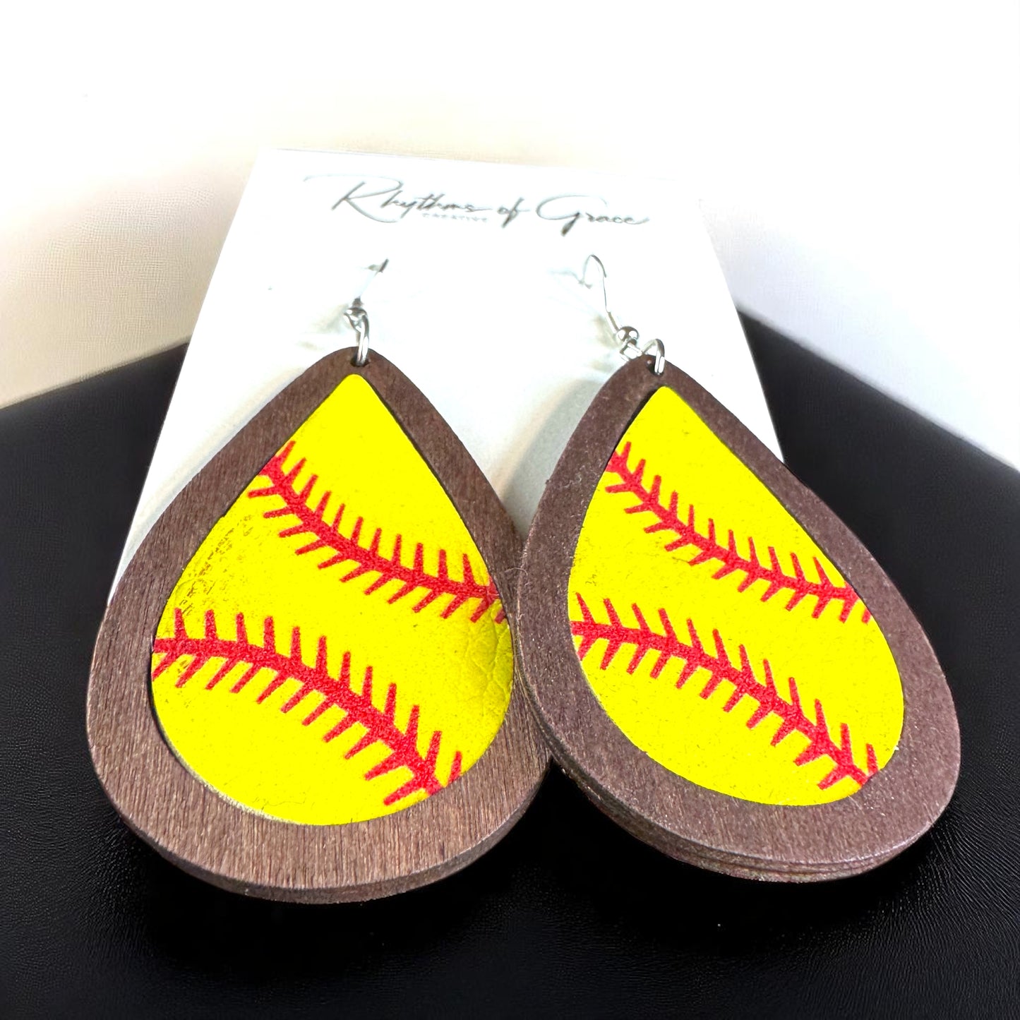 Swing into Style: Softball Dangle Earrings for the Ultimate Fan!