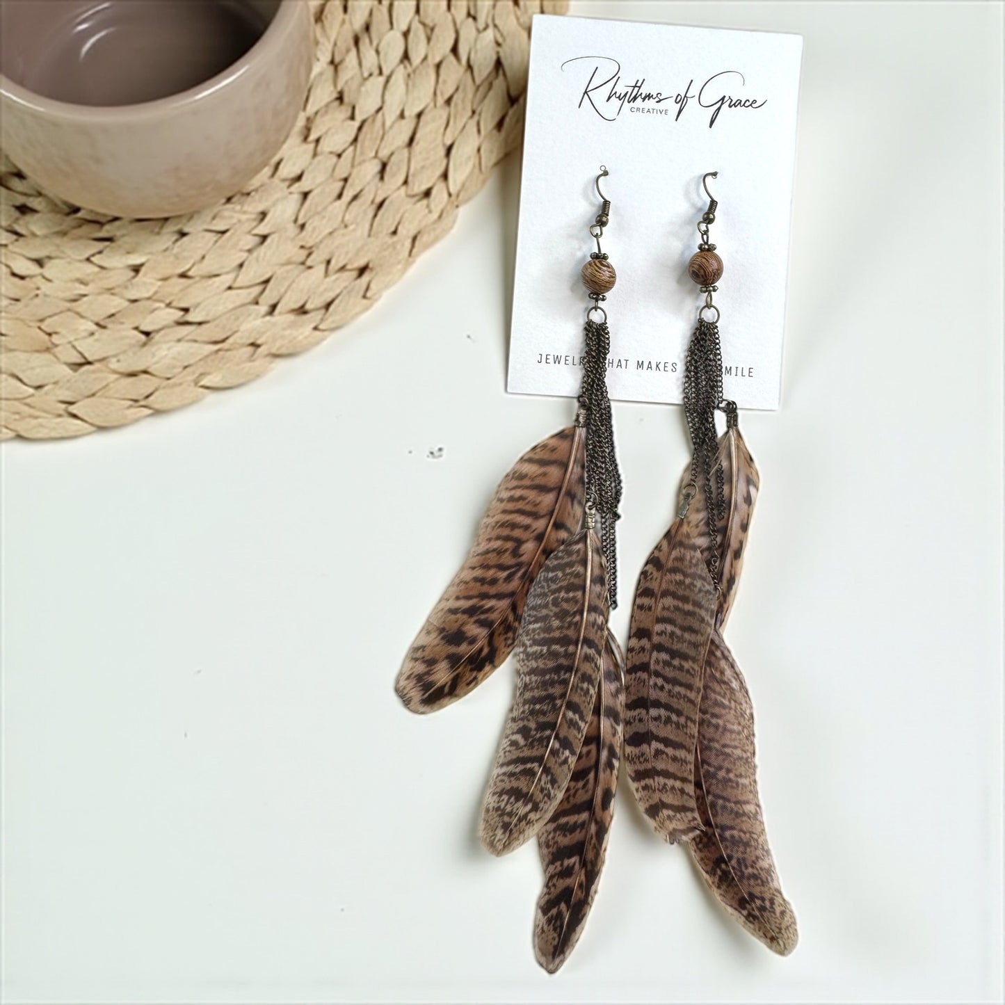 Boho Chic Feathered Dangle Earrings - Wild & Free Country Vibes!