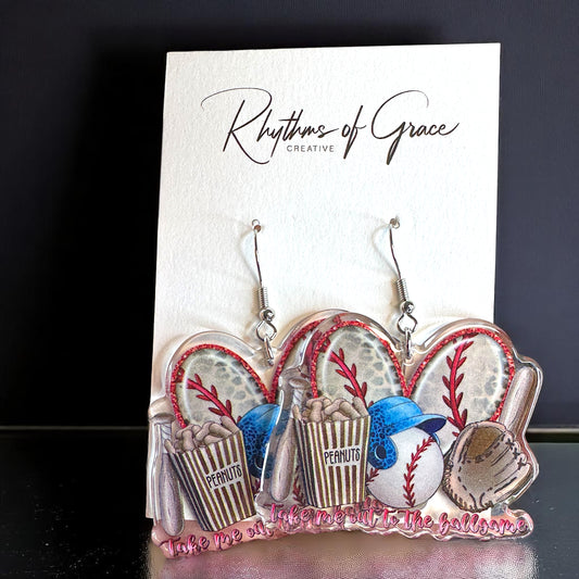 Swing into Style: Fun Baseball Dangle Earrings for Game Day
