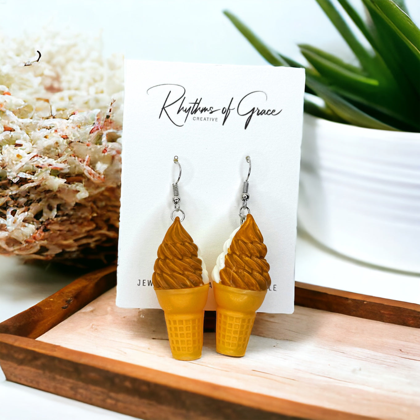 Sweet Treats for Your Ears: Ice Cream Cone Dangle Earrings!