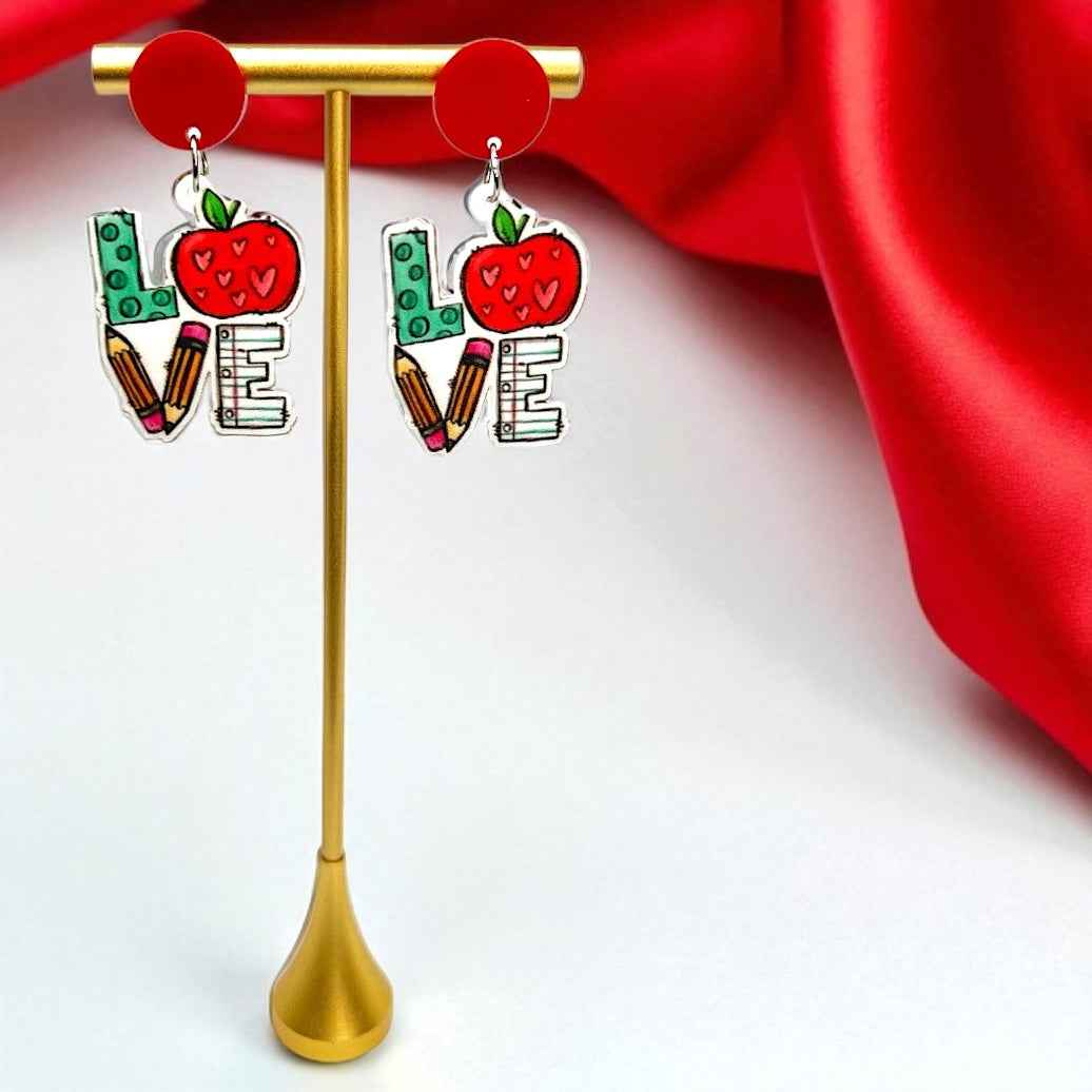 Chic & Cheerful: ‘I Love Teaching’ Earrings!