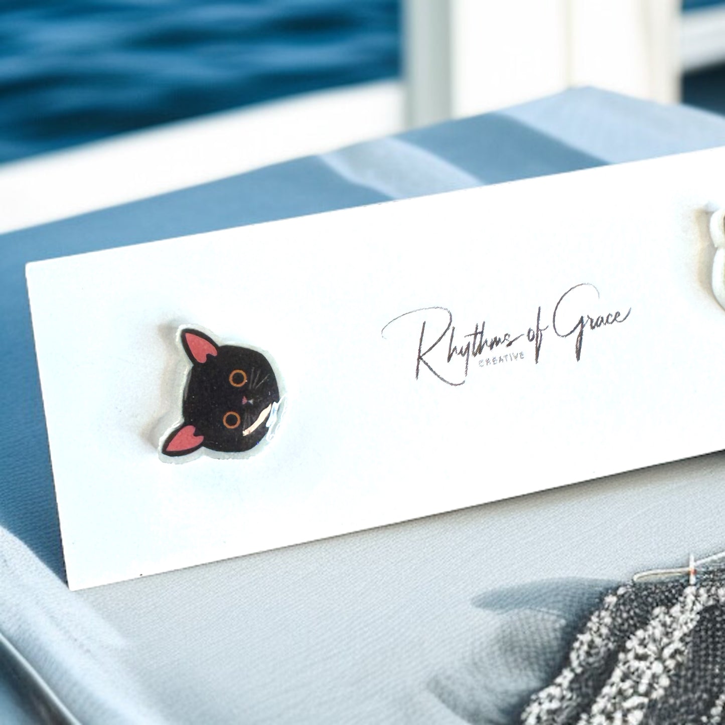 Charming Cartoon Black Cat Stud Earrings - Purr-fect Petite Whimsy!