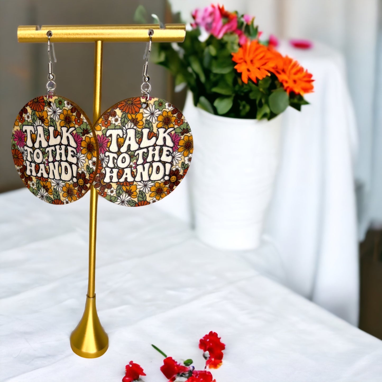 Talk to the Hand Earrings - Retro Sassy Vibe! 🌟 - Rhythms of Grace Creative