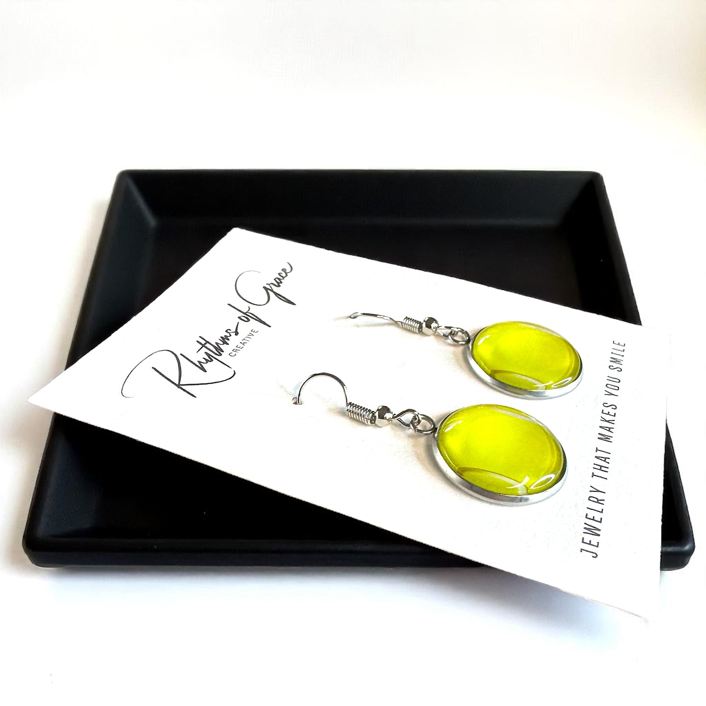 Serve Up Style with Tennis Cabochon Dangle Earrings! 🎾