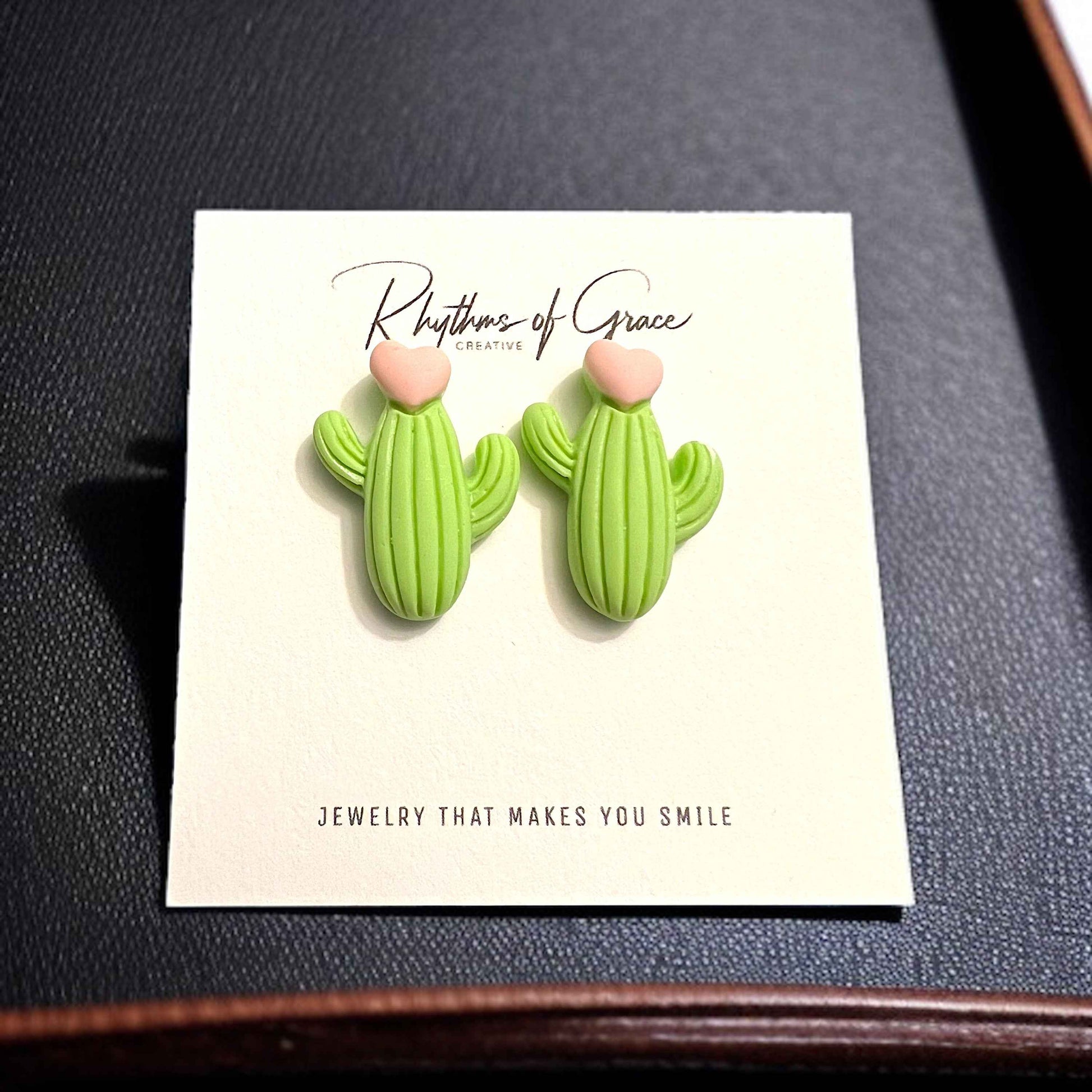 Embrace the Desert Vibes with Our Handmade Cactus Stud Earrings! 🌵
