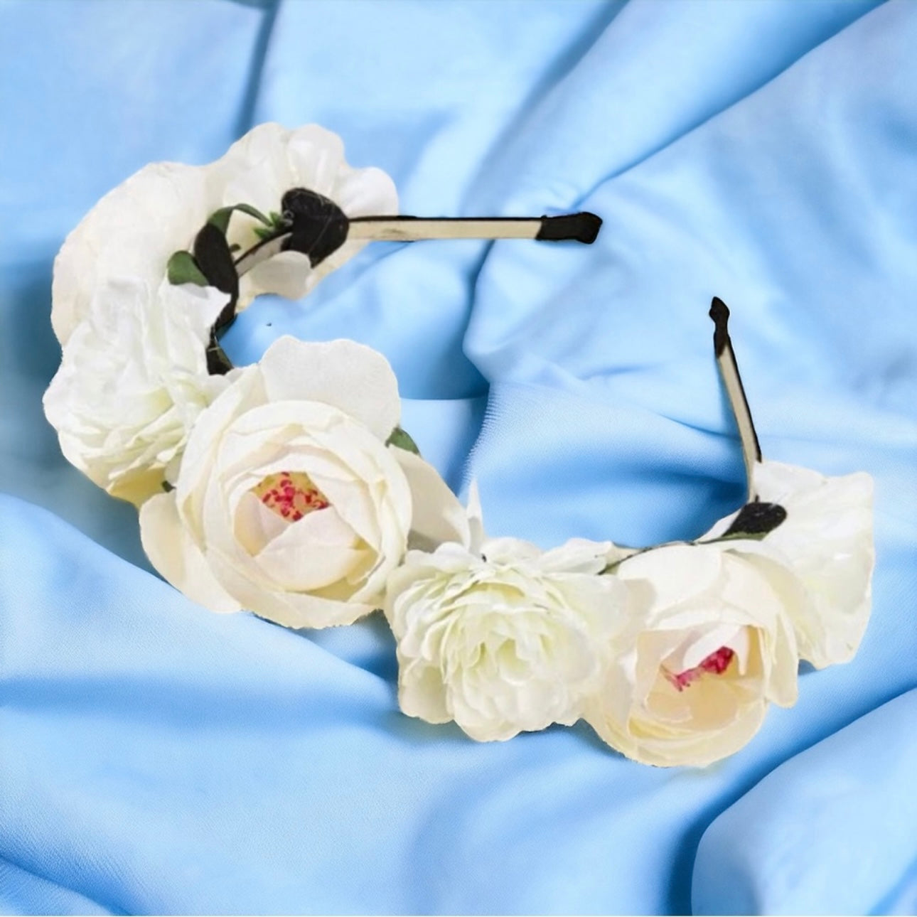 Blooming Beauty: White Flower Headband for the Perfect Boho Chic Look! - Rhythms of Grace Creative