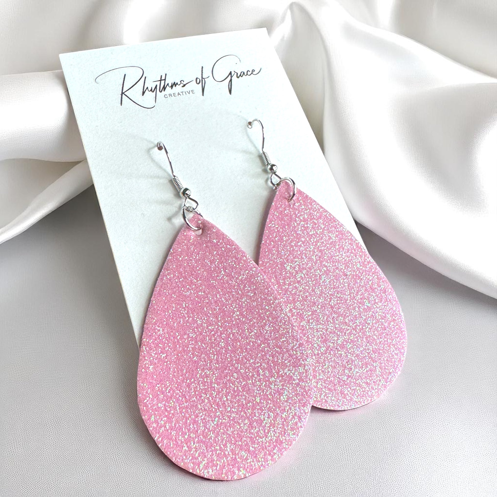 Sparkle & Shine: Glitter Teardrop Dangle Earrings ✨ - Rhythms of Grace Creative