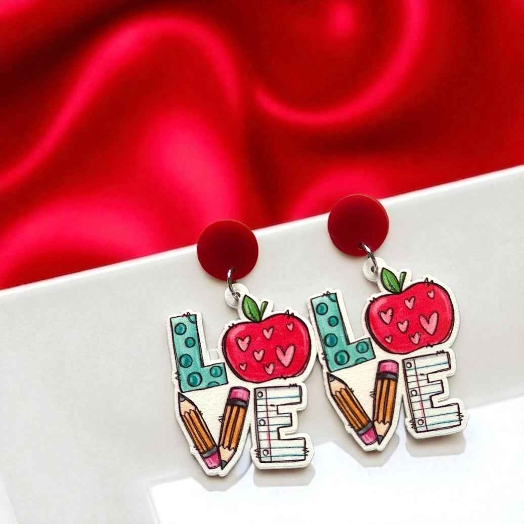Chic & Cheerful: ‘I Love Teaching’ Earrings!