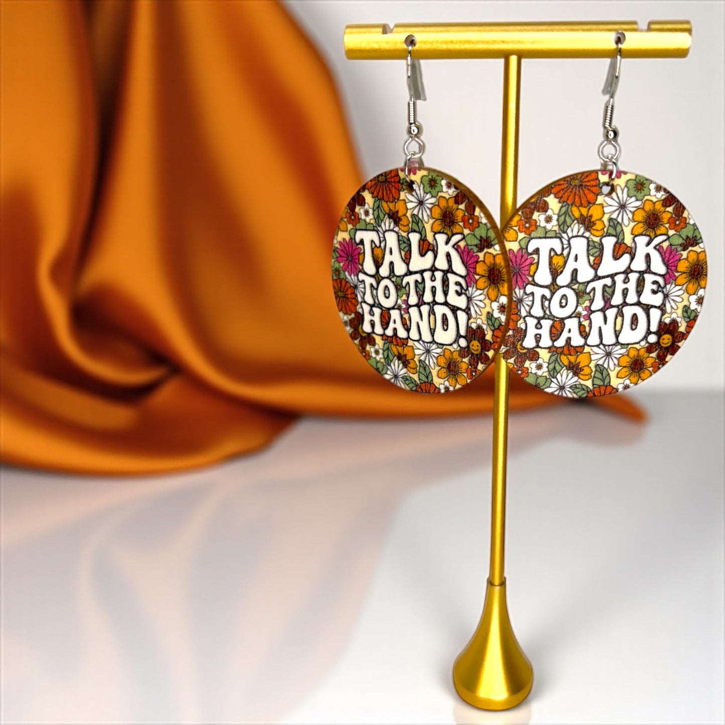 Talk to the Hand Earrings - Retro Sassy Vibe! 🌟 - Rhythms of Grace Creative