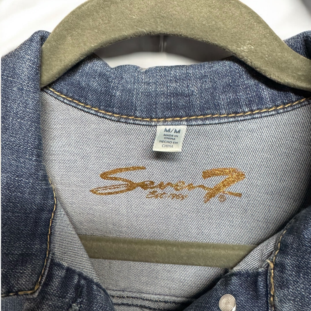 Hand Painted Jean Jacket: “Laissez les bon temps rouler”