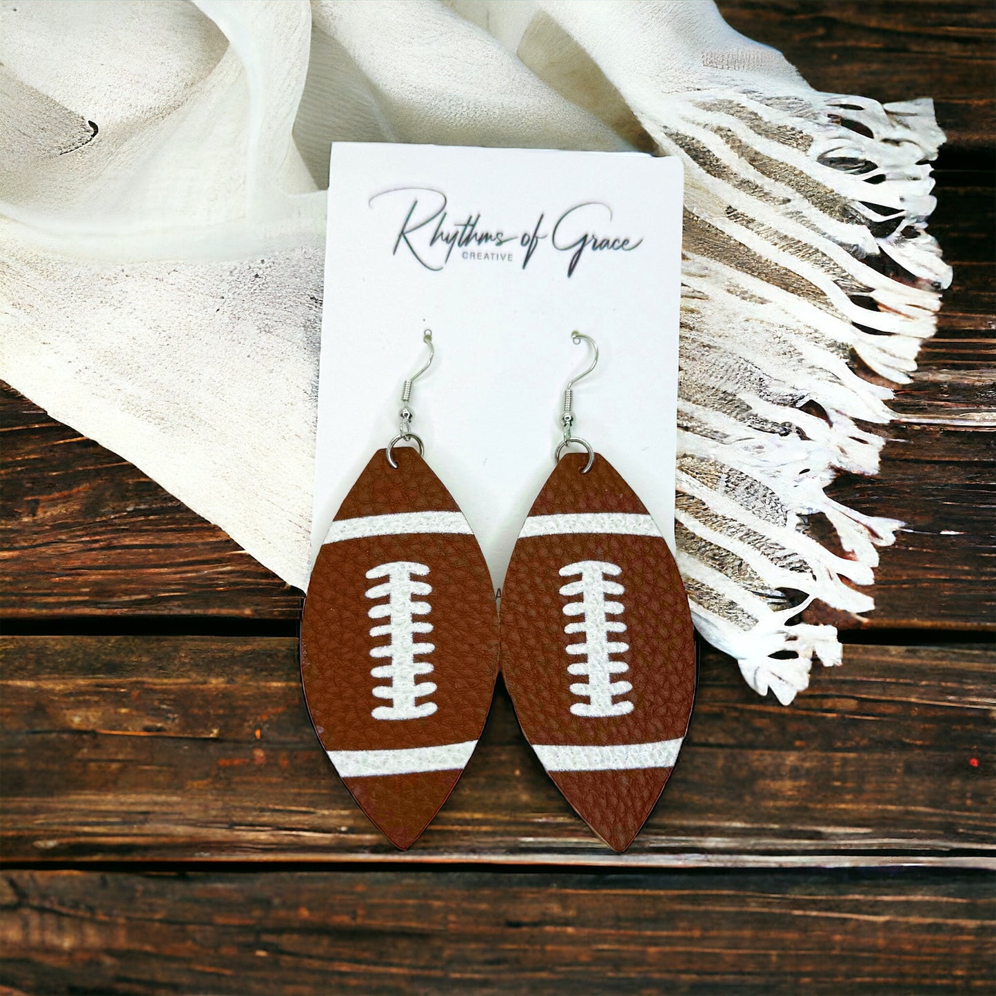Game Day Glam: Handmade Football Earrings for True Fans!