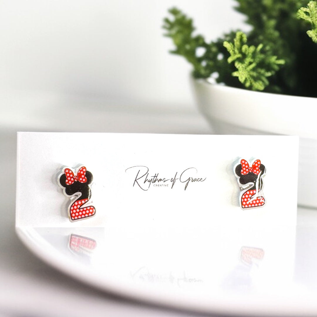 Whimsical Number Stud Earrings: Celebrate Your Age in Style!