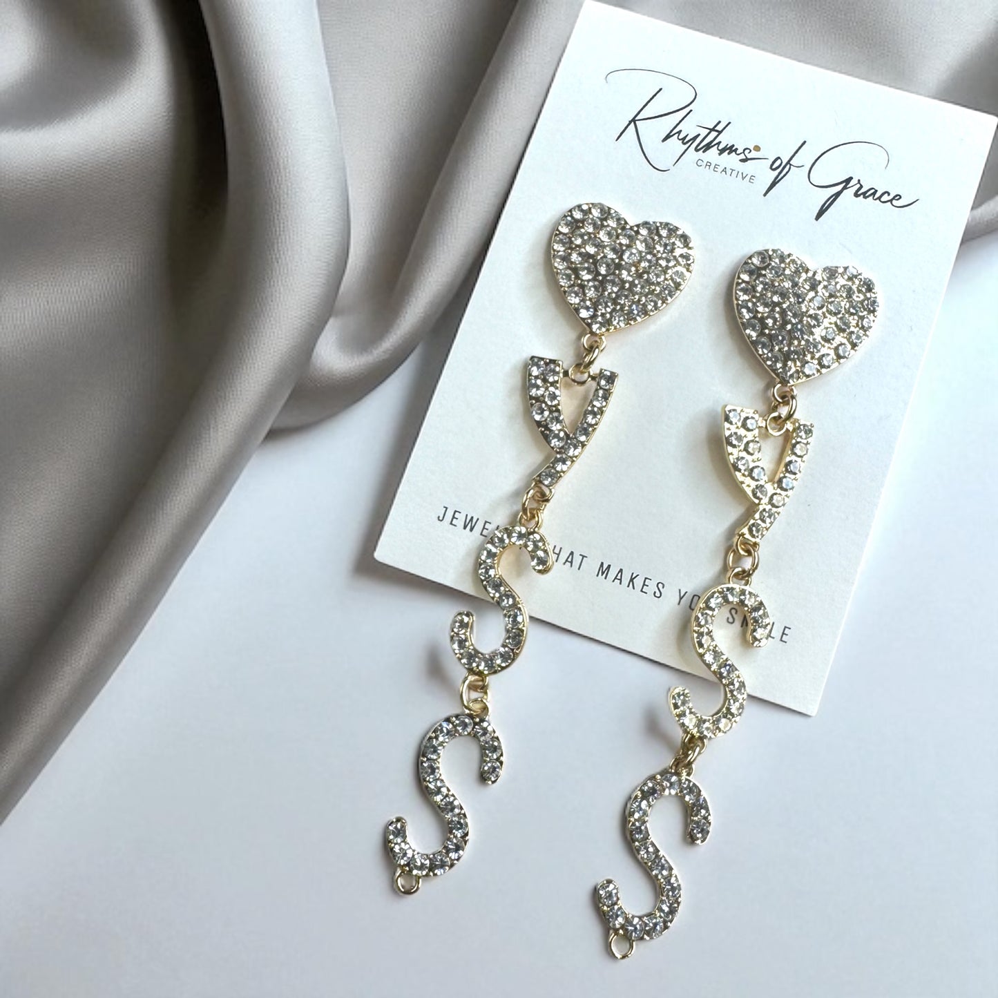 YSSS! Rhinestone Drop Earrings – Statement Bling for Bold Queens 💎