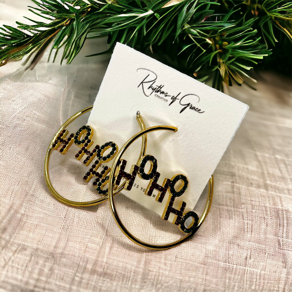 Holiday Sparkle Alert: Red & Green Glitter Christmas Hoop Earrings
