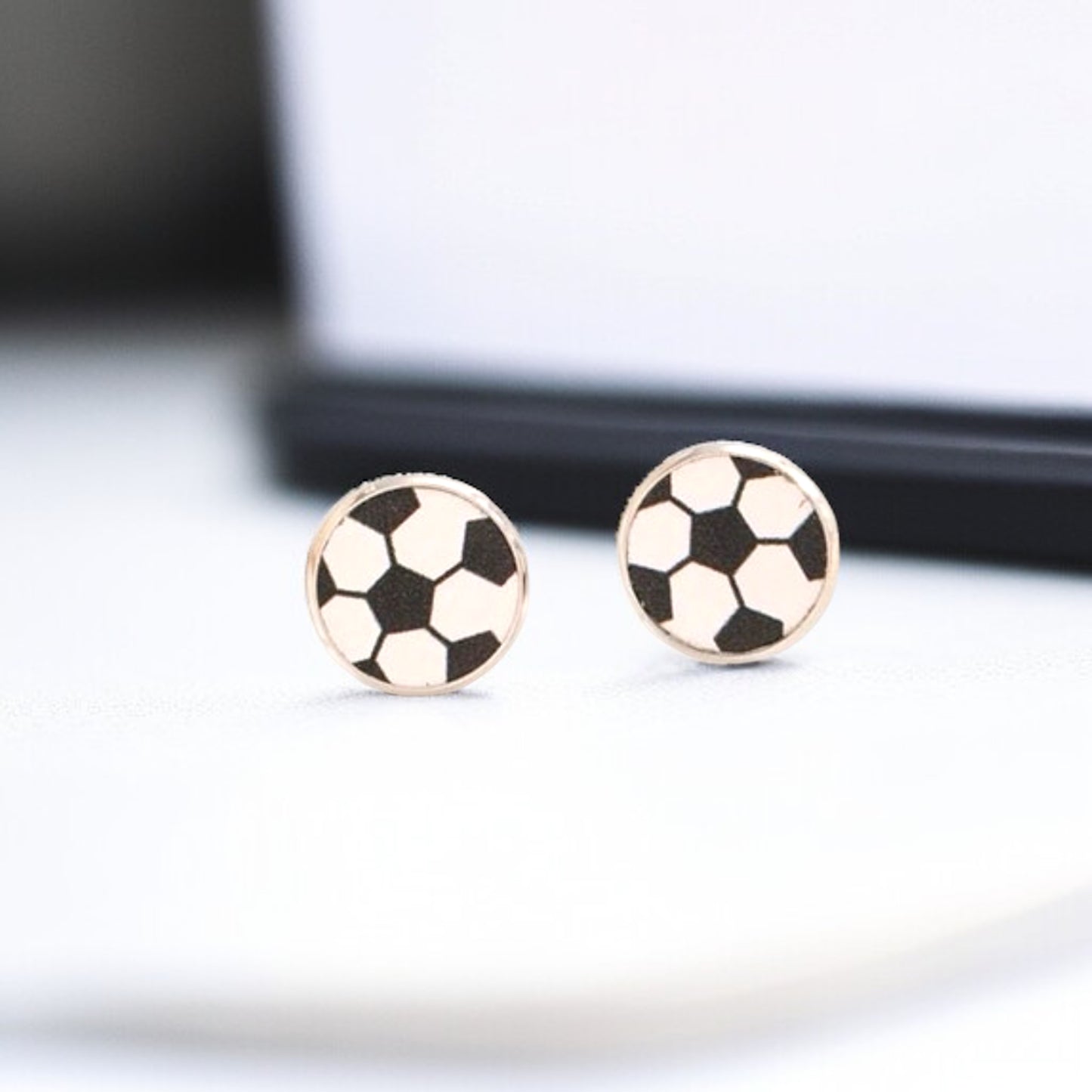 Kick Off Your Style Game with Soccer Ball Stud Earrings! ⚽️