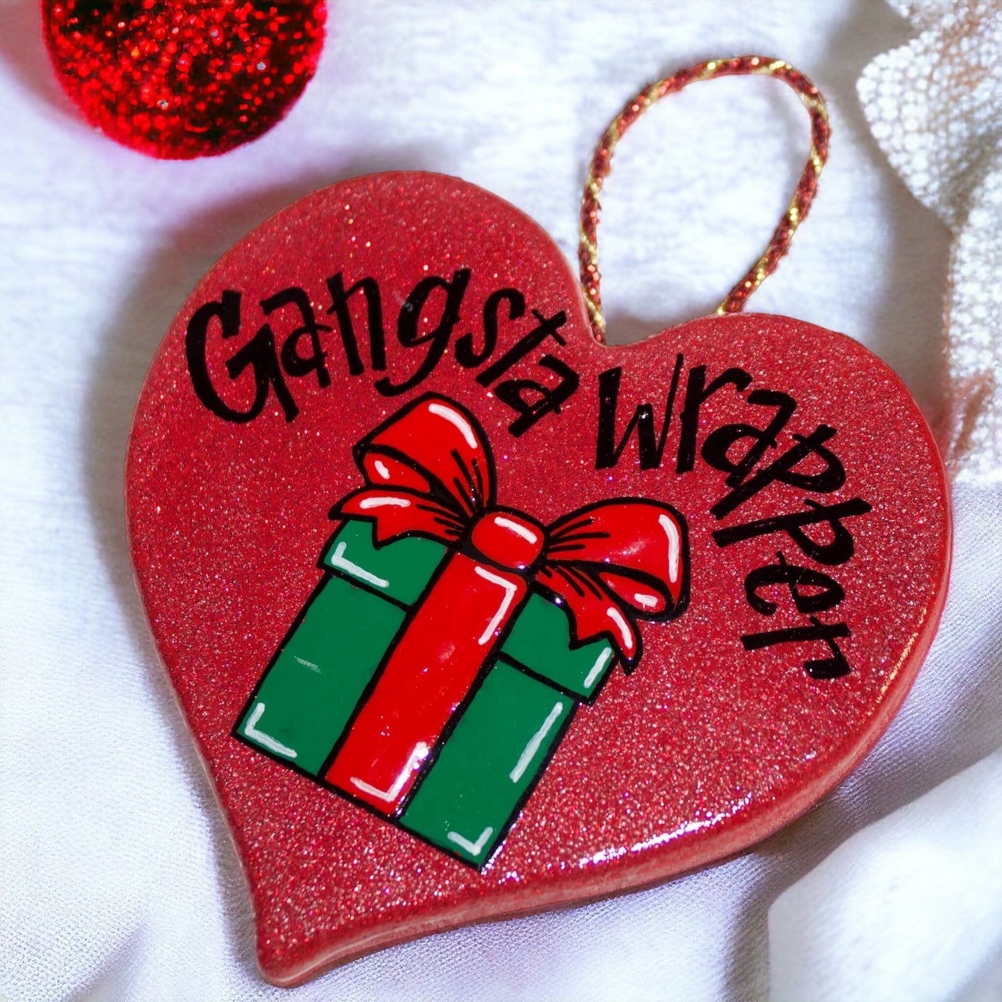Holiday Hustler: Gangsta Wrapper Ornament for the Gift-Wrapping MVPs!