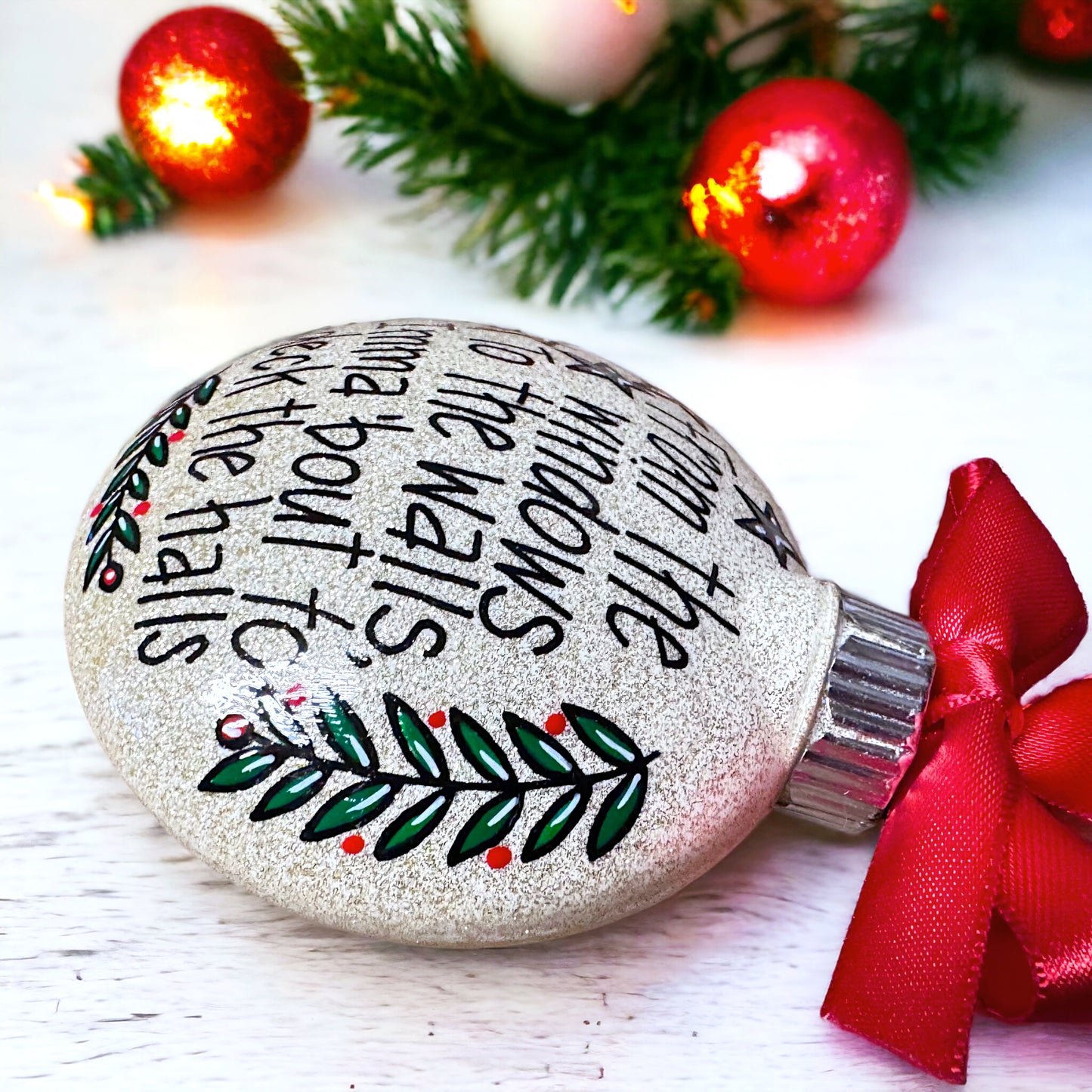 Christmas Ornament - "From the Windows to the Walls, Imma 'Bout to Deck the Halls"