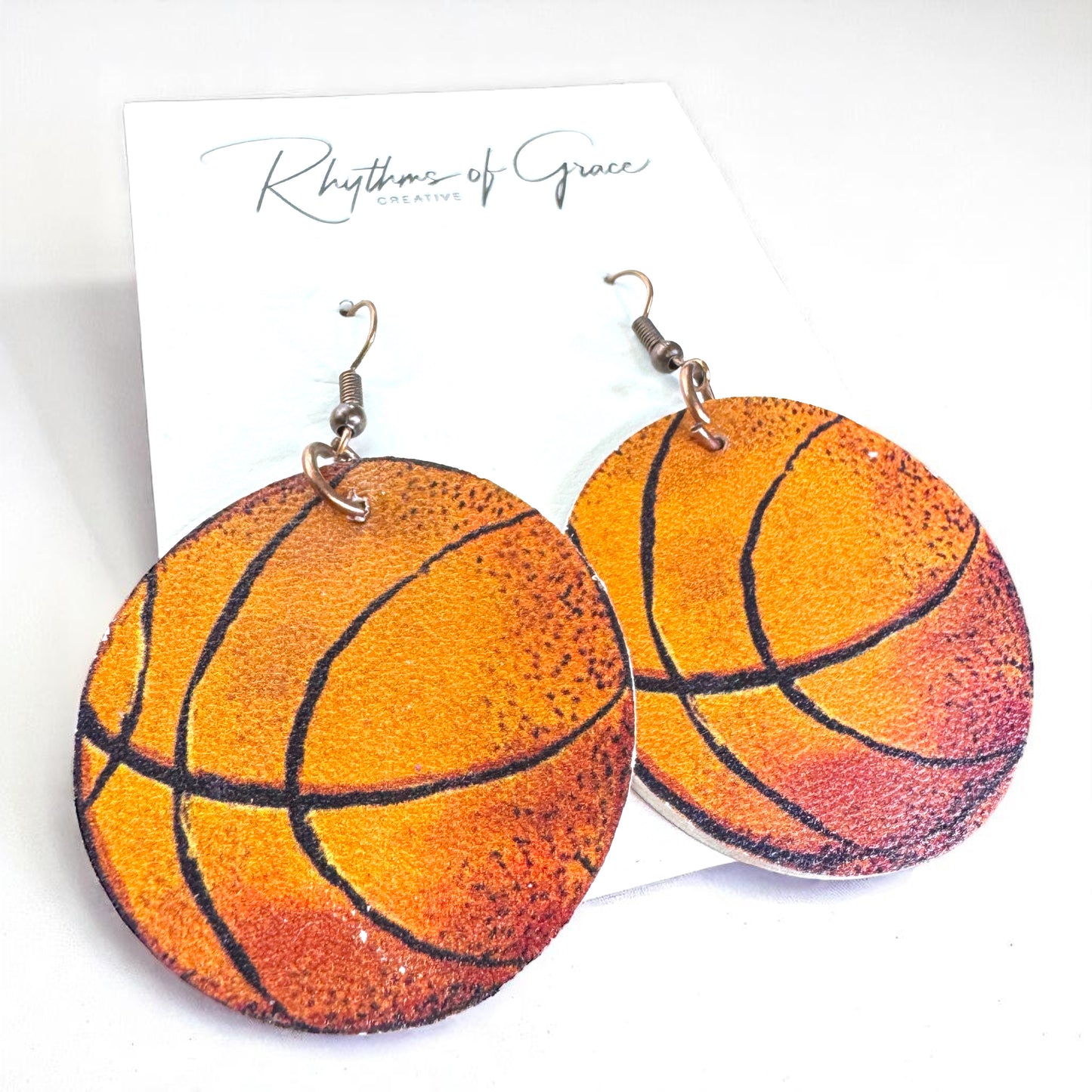 Slam Dunk Style: Basketball Dangle Earrings! 🏀