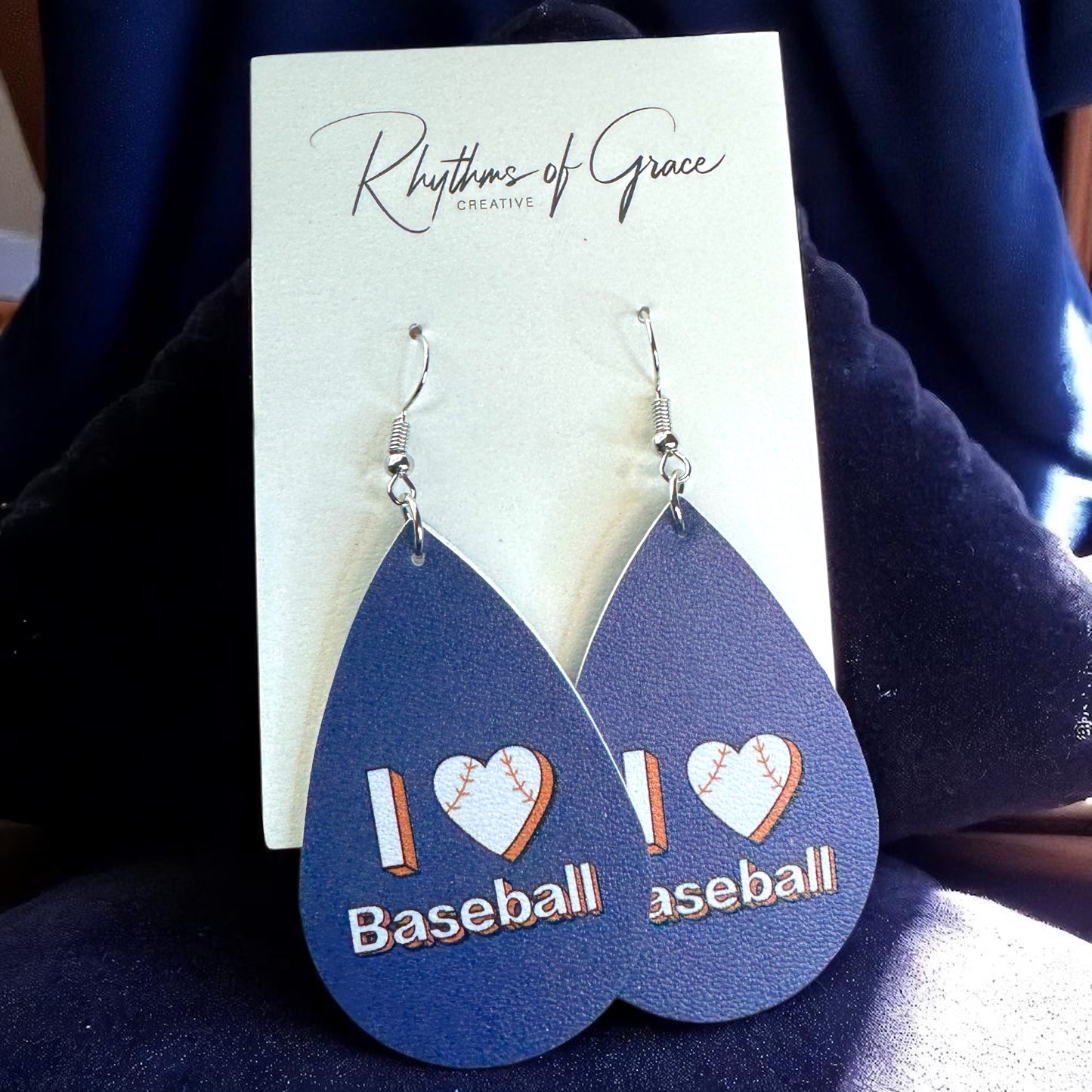 Hit a Style Home Run with Our "I ❤️ Baseball" Dangle Earrings!
