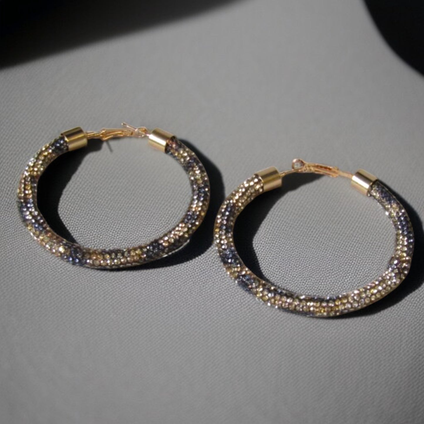 Shimmering Elegance: Multicolor Glitter Hoops