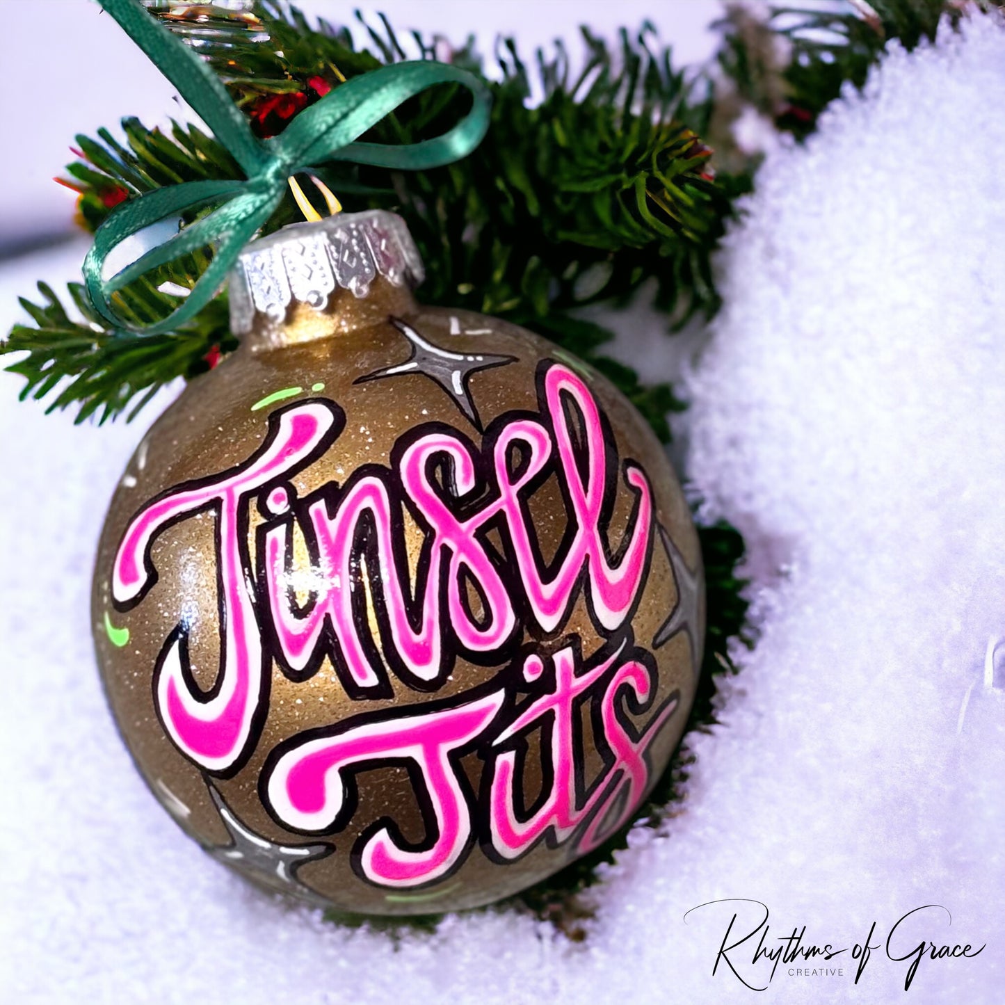 Tinsel Tits: A Cheeky Christmas Ornament that Sparkles!