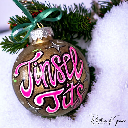 Tinsel Tits: A Cheeky Christmas Ornament that Sparkles!