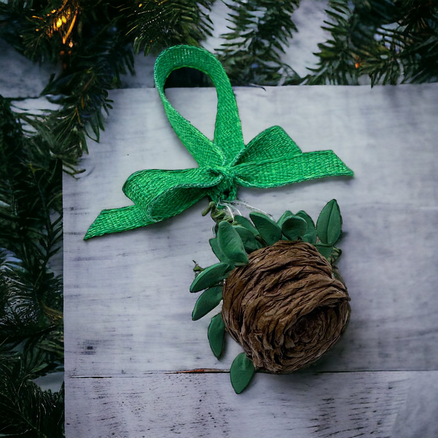 Whimsical Potted Plant Christmas Ornament - Handmade Delight for Your Space!