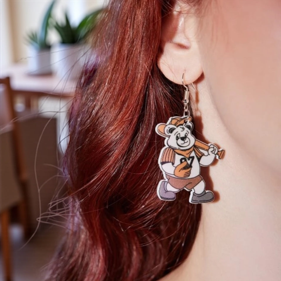 Teddy Bear Baseball Earrings - A Home Run for Your Style! ⚾🧸