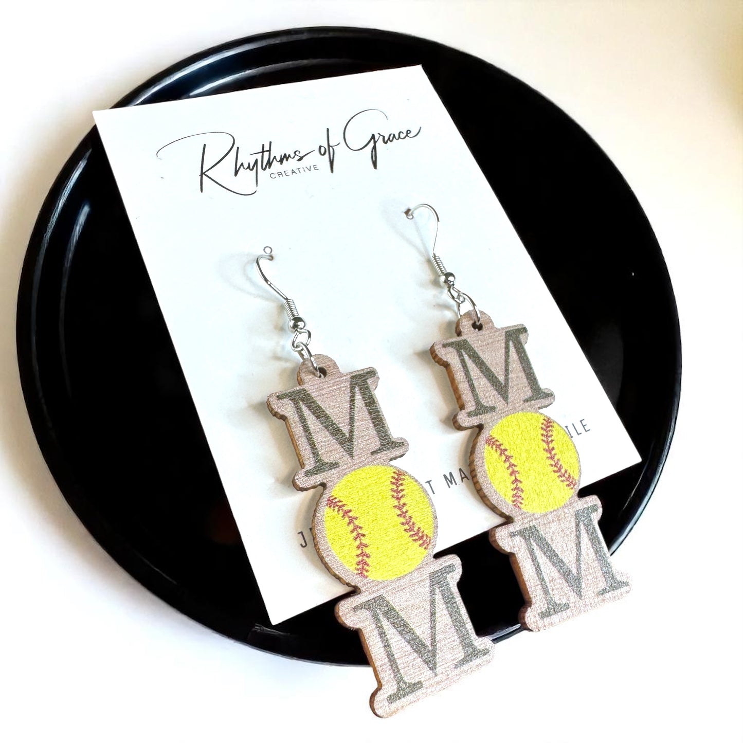 Score Style Points: Fun Sports Mom Dangle Earrings!