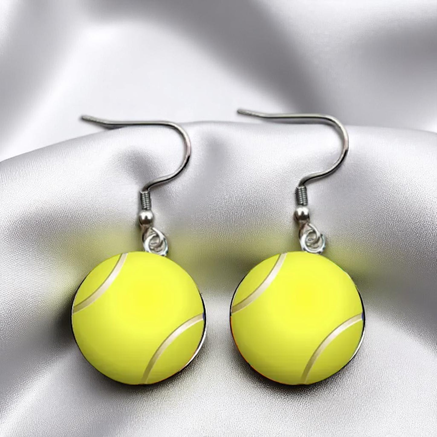 Serve Up Style with Tennis Cabochon Dangle Earrings! 🎾