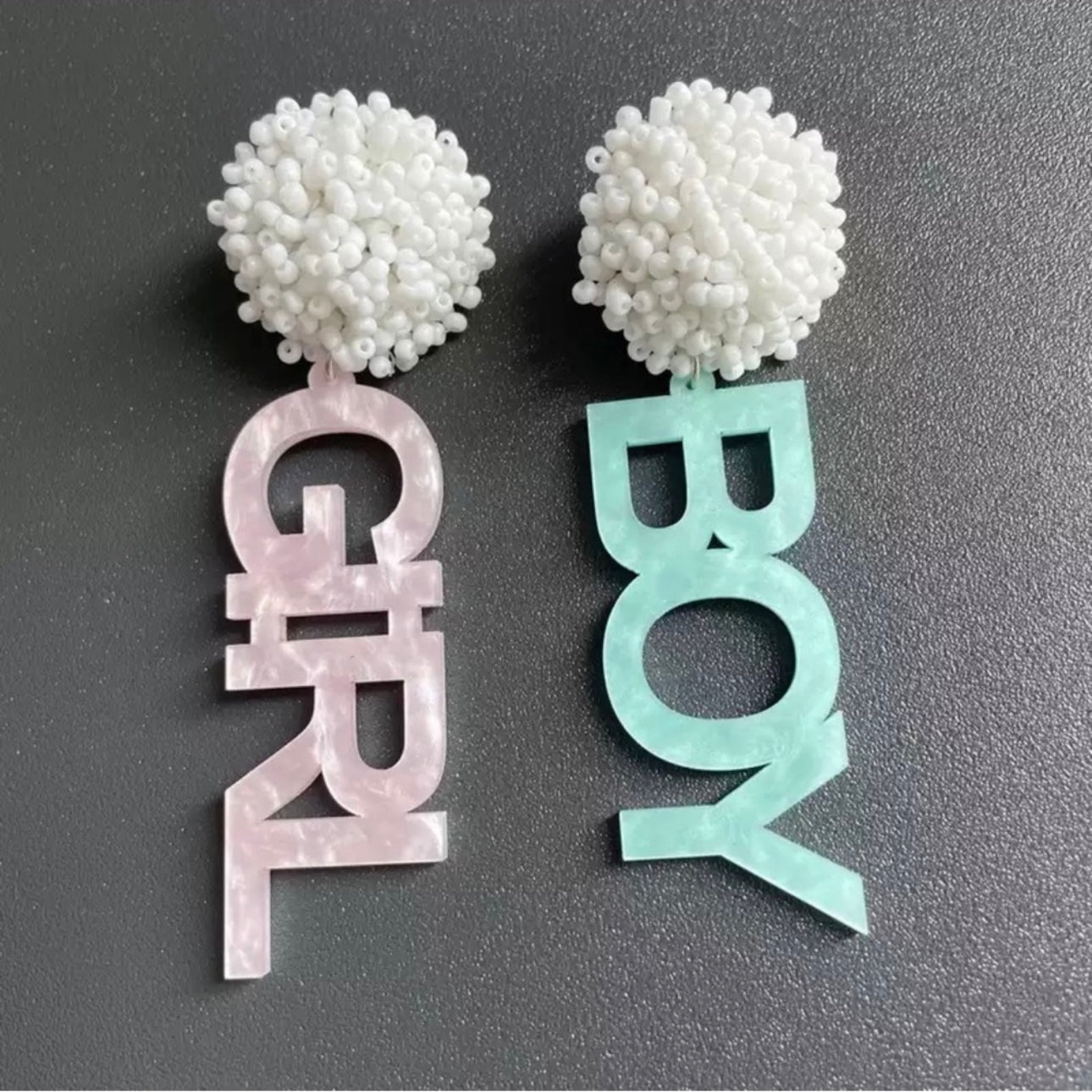 Gender Reveal Dangle Earrings: Share the Surprise in Style