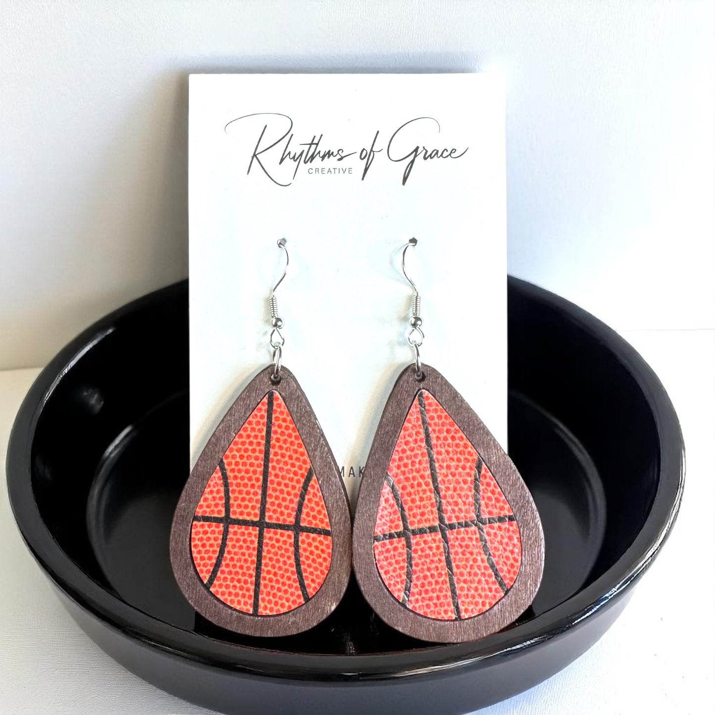 Dribble into Style: Fun Basketball Dangle Earrings!