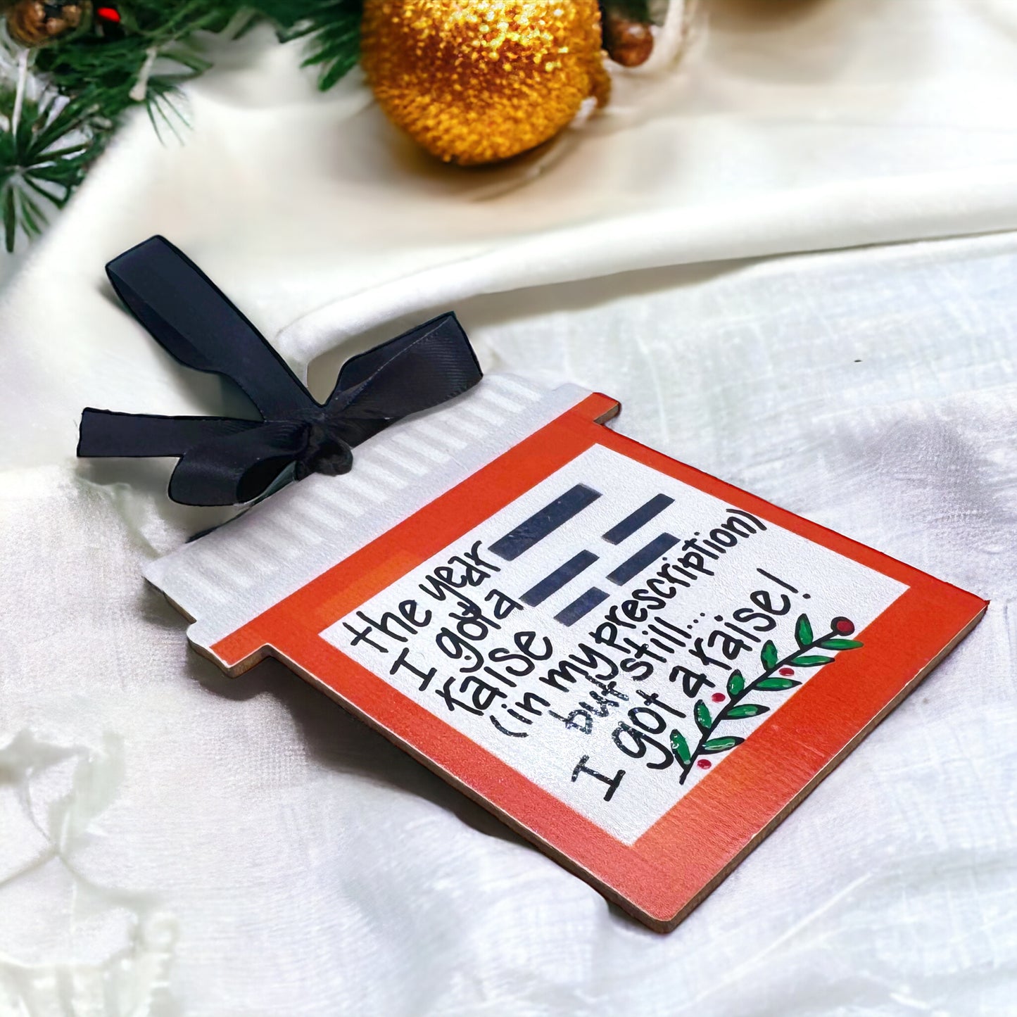 Handmade Prescription Bottle Christmas Ornament - Limited Edition!