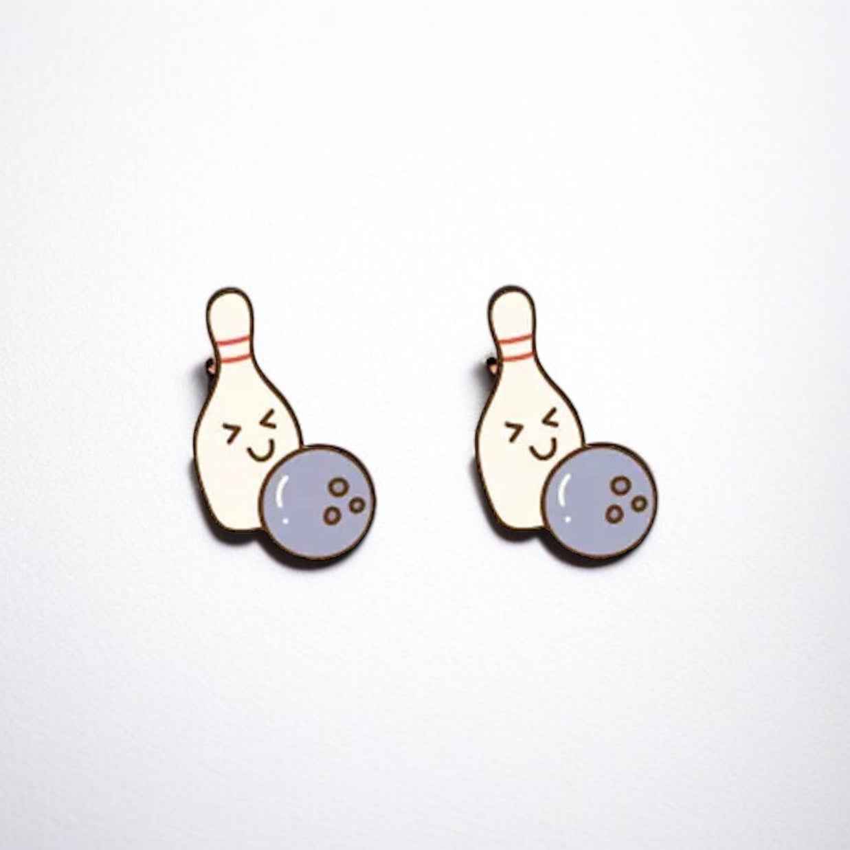 Strike a Pose with Bowling Studs Earrings! 🎳