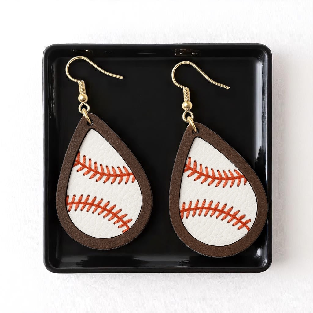 Swing into Style: Catchy Baseball Dangle Earrings for Every Fan!