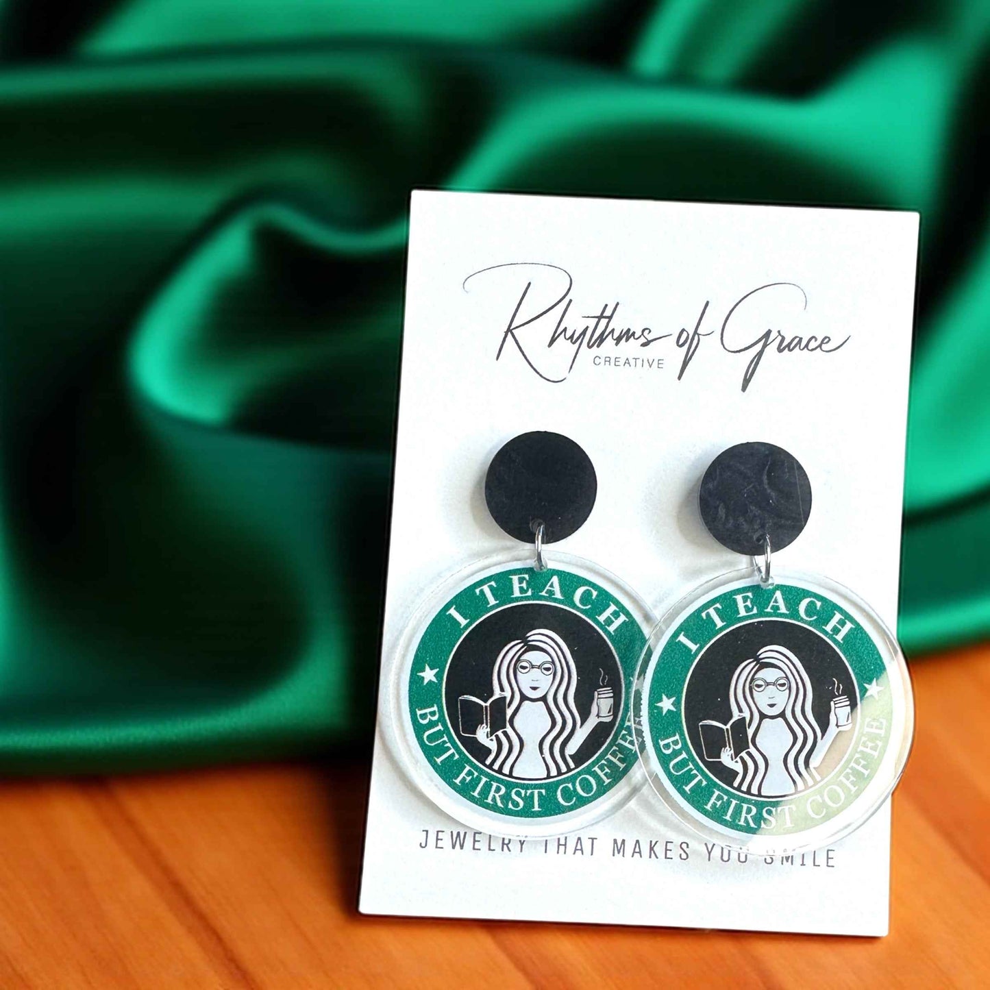Coffee & Charm: Teacher Earrings for Caffeinated Educators!