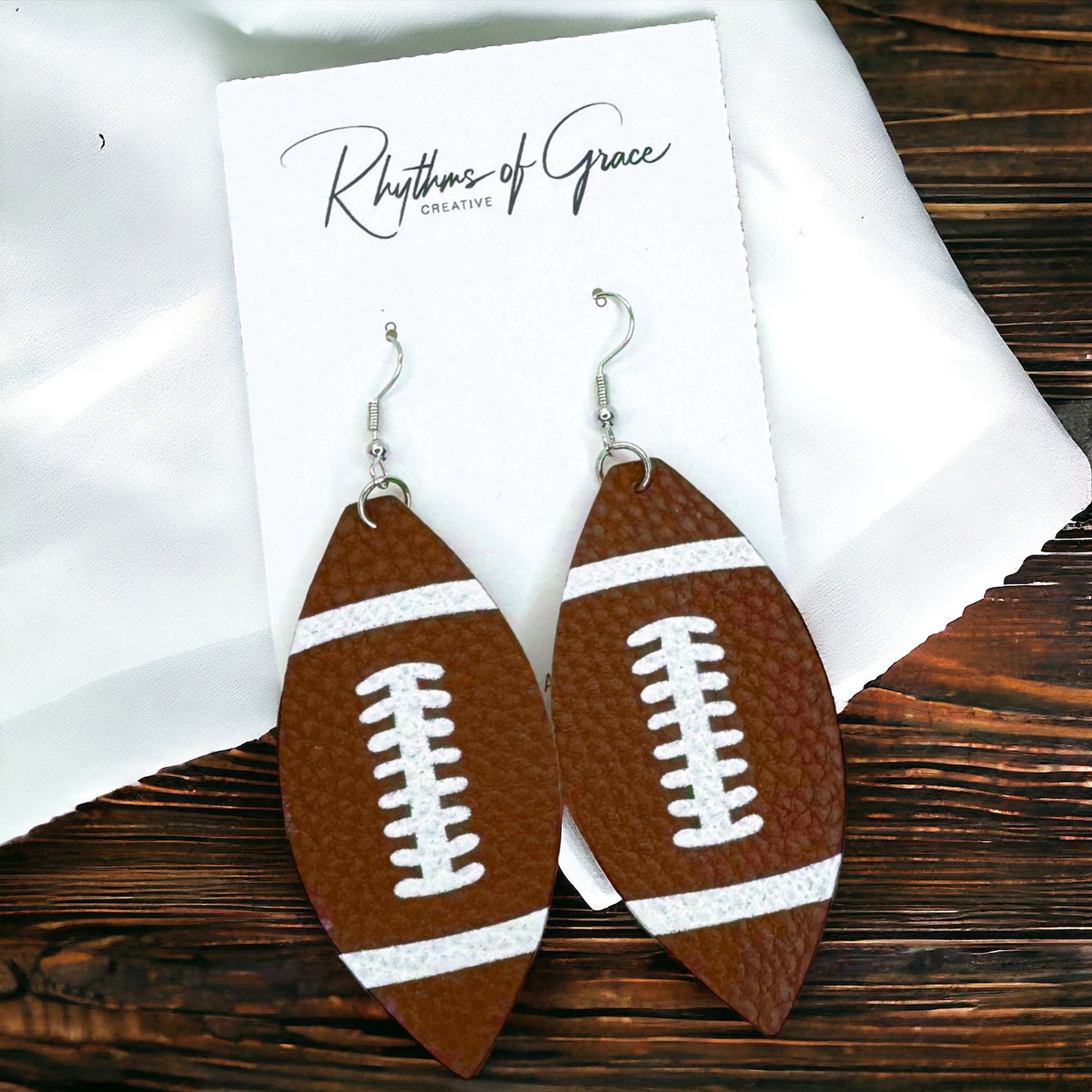 Game Day Glam: Handmade Football Earrings for True Fans!
