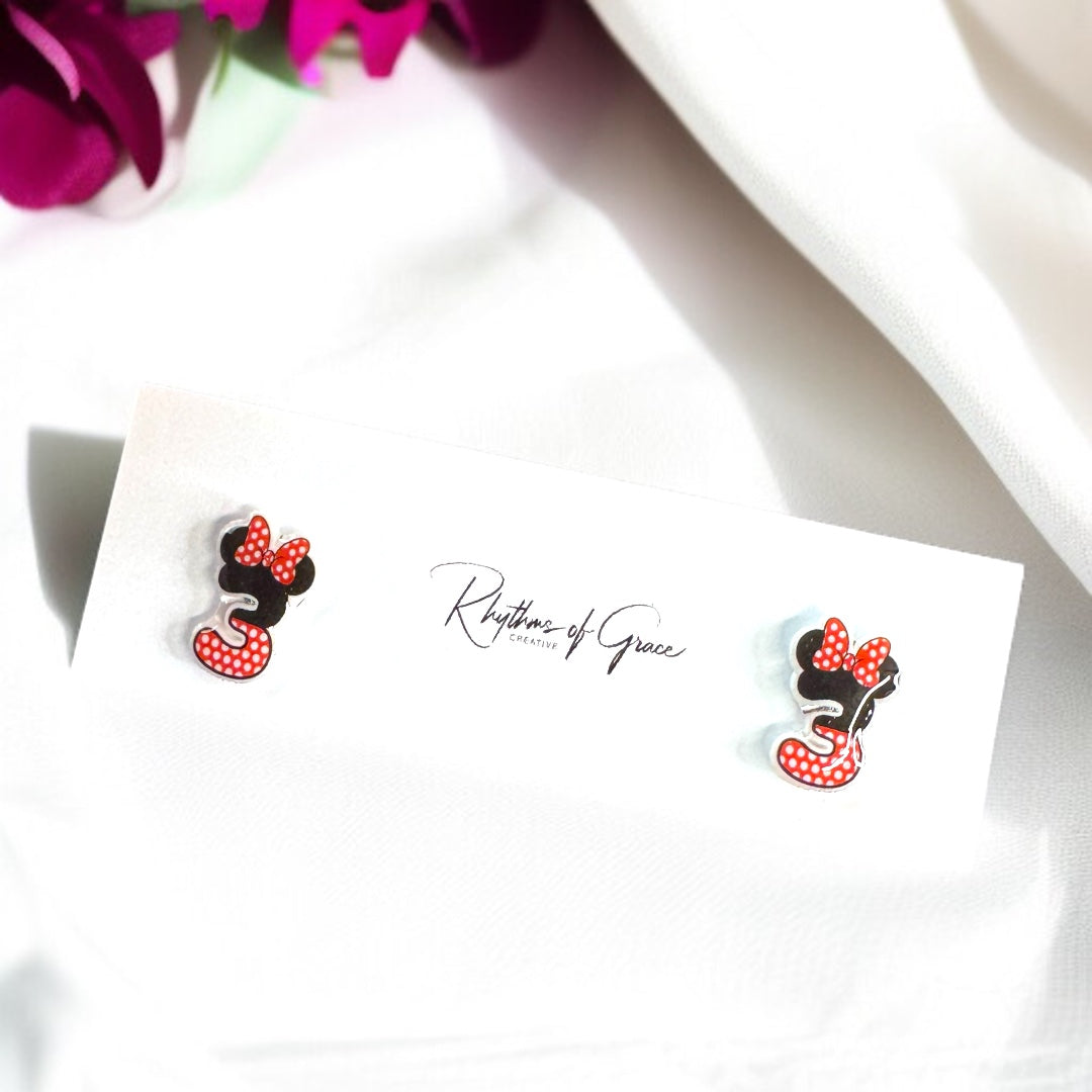 Whimsical Number Stud Earrings: Celebrate Your Age in Style!